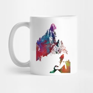 mountaineer climbing sport art #mountaineer #climbing #sport Mug